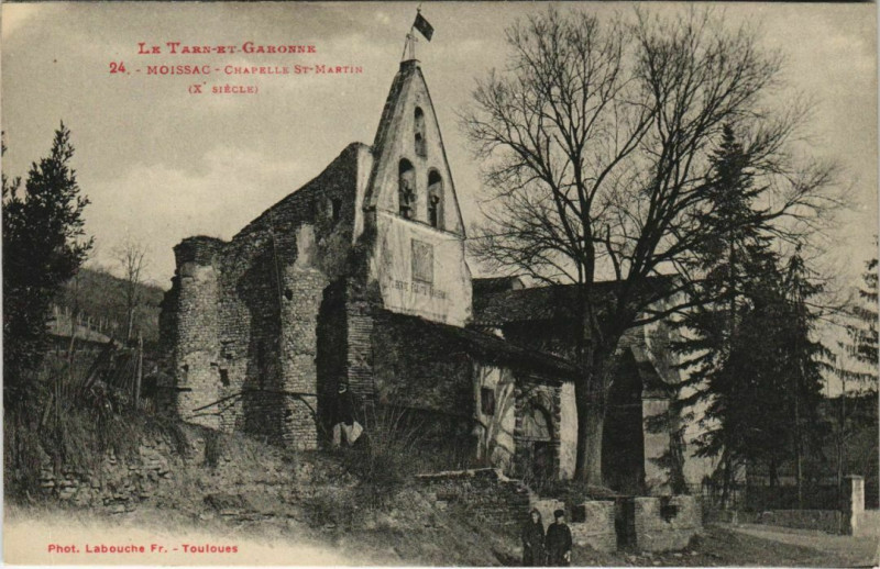 Carte postale ancienne Moissac Chapelle Saint-Martin France à Moissac
