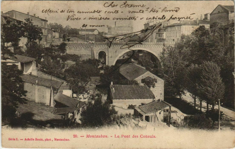 Carte postale ancienne Montauban Le Pont des Consuls France à Montauban