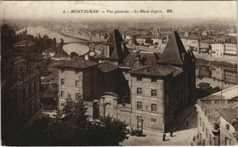 Carte postale ancienne Montauban vue generale ,Le Musee Ingres France à Montauban