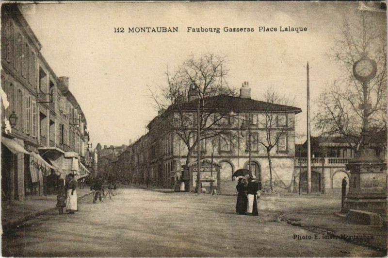Carte postale ancienne Montauban Faubourg Gasseras ,Place Lalaque France à Montauban