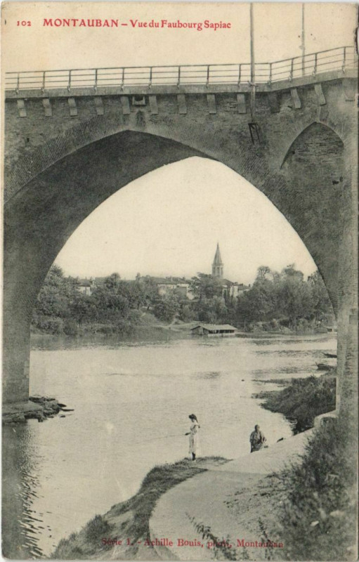 Carte postale ancienne Montauban Vue du Faubourg Sapiac France à Montauban