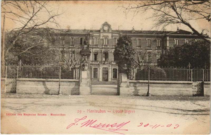 Carte postale ancienne Montauban Lycee Ingres France à Montauban