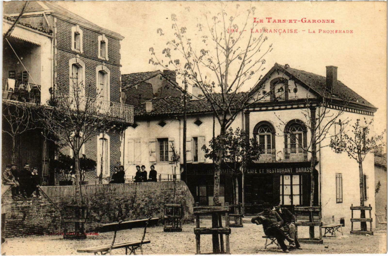 Carte postale ancienne Lafrancaise La Promenade à Lafrançaise