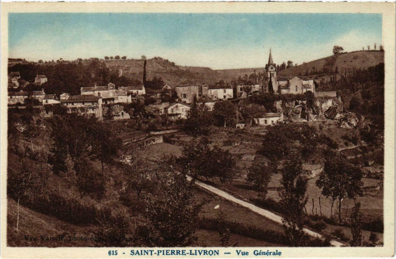 Carte postale ancienne Saint-Pierre-Livron Vue générale