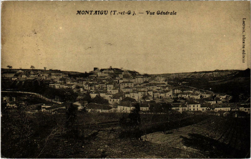 Carte postale ancienne Montaigu Vue générale