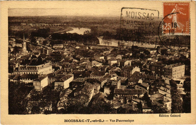 Carte postale ancienne Moissac Vue Panoramique à Moissac