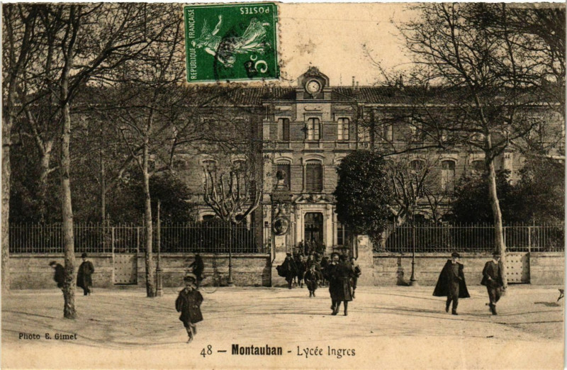 Carte postale ancienne Montauban Lycée Ingres à Montauban