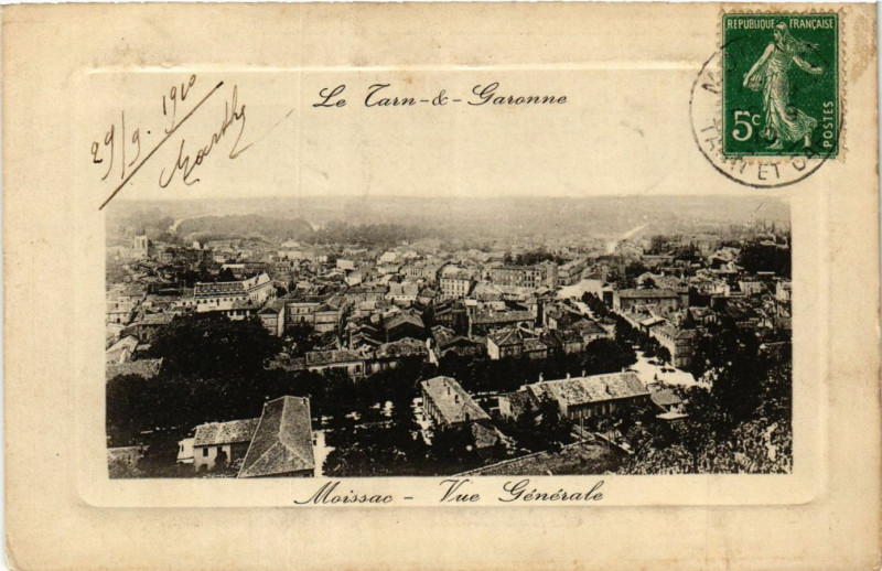 Carte postale ancienne Le Tarn & Garonne - Moissac - Vue générale à Moissac