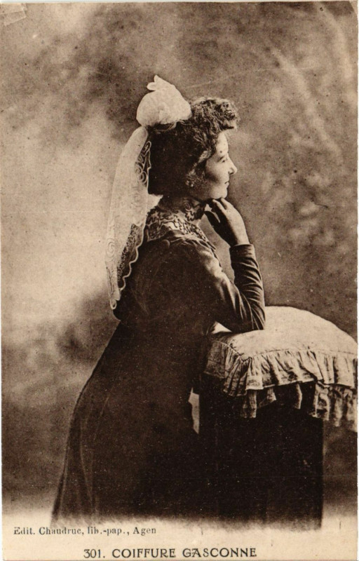 Carte postale ancienne Coiffure Gasconne