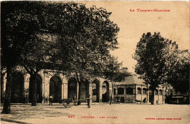 Carte postale ancienne Le Tarn-et-Garonne - Noissac - Les Halles