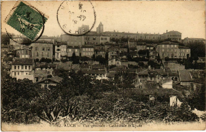 Carte postale ancienne Auch - Vue générale à Auch