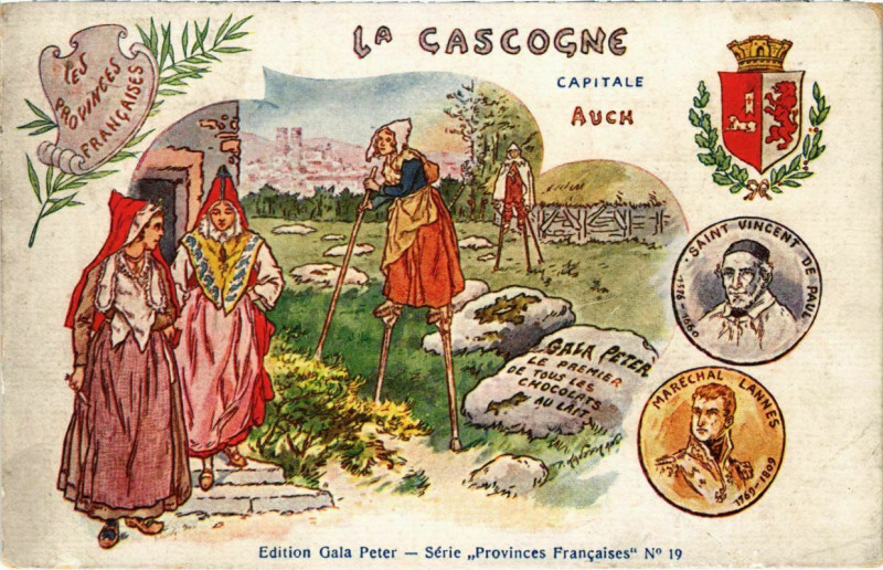 Carte postale ancienne La Cascogne capitale Auch à Auch