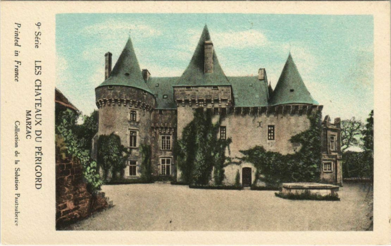 Carte postale ancienne Les Chateaux du Perigord - Marzac