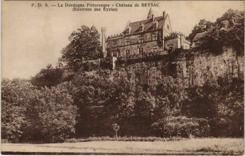 Carte postale ancienne Chateau de Beynac - Environs des Eyzies