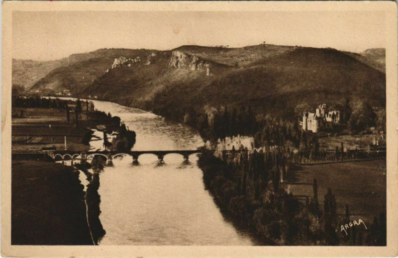 Carte postale ancienne Beynac - Vue prise du Chateau de Beynac
