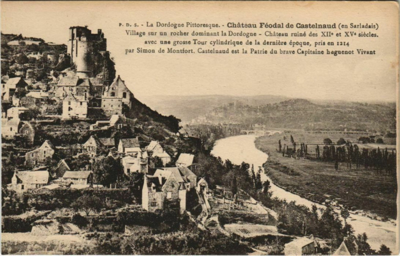 Carte postale ancienne Chateau Feodal de Castelnaud - En Sarladais