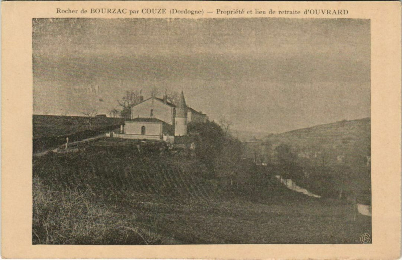 Carte postale ancienne Rocher de Bourzac par Couze