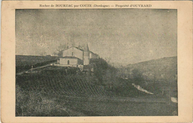 Carte postale ancienne Rocher de Bourzac par Couze
