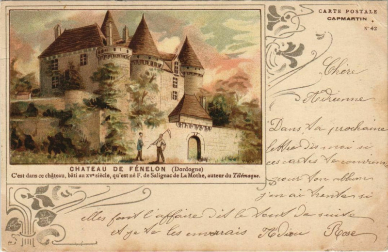 Carte postale ancienne Chateau de Fenelon