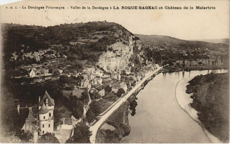 Carte postale ancienne Vallee de la Dordogne a La Roque Gageac - Chateau de la Malartrie à La Roque-Gageac