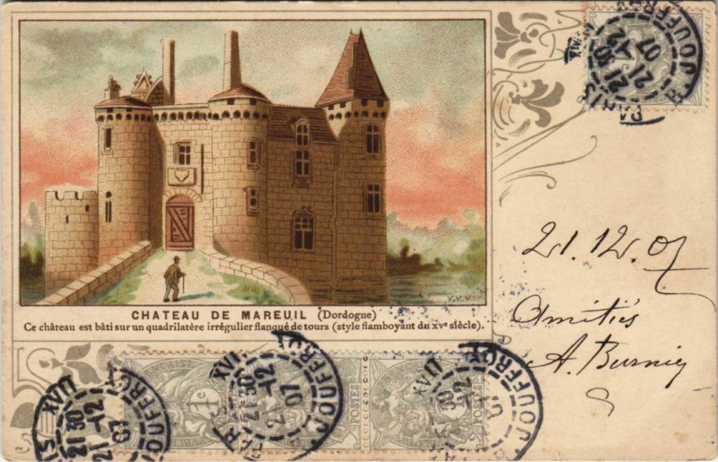Carte postale ancienne Chateau de Mareuil
