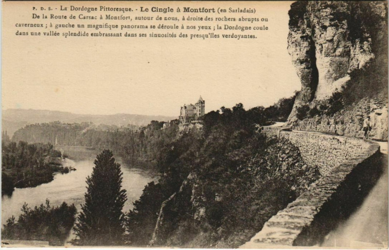 Carte postale ancienne Le Cingle a Montfort - En Sarladais