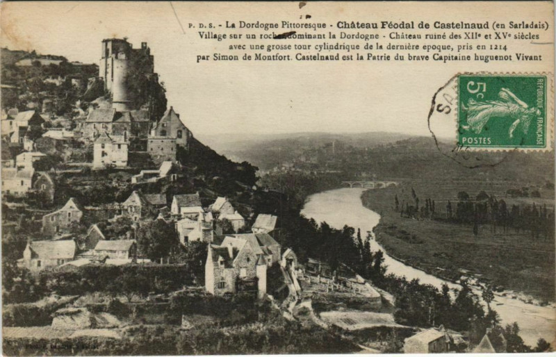 Carte postale ancienne Chateau Feodal de Castelnaud - En Sarladais
