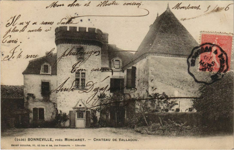 Carte postale ancienne Bonneville - pres Moncaret - Chateau de Valladou