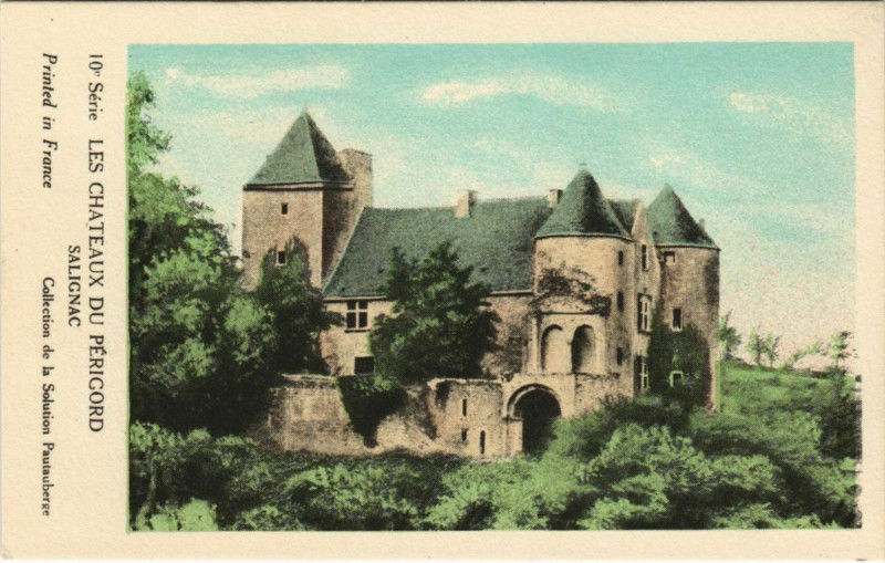 Carte postale ancienne Les Chateaux du Perigord - Salignac