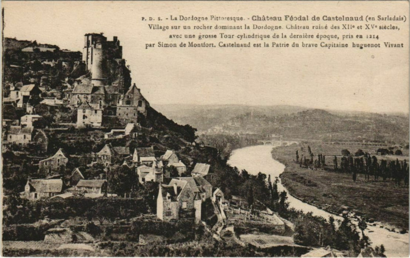 Carte postale ancienne Chateau Feodal de Castelnaud - En Sarladais