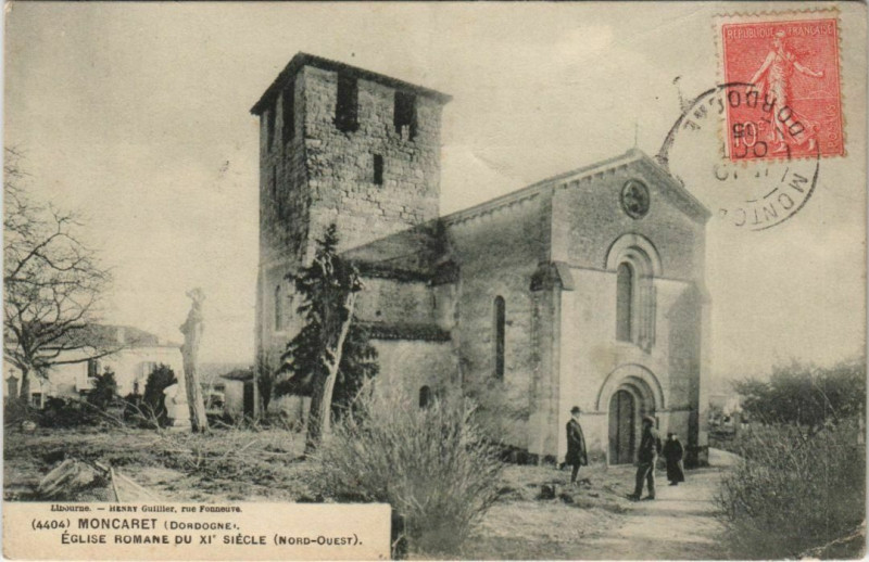 Carte postale ancienne Moncaret - Eglise Romane
