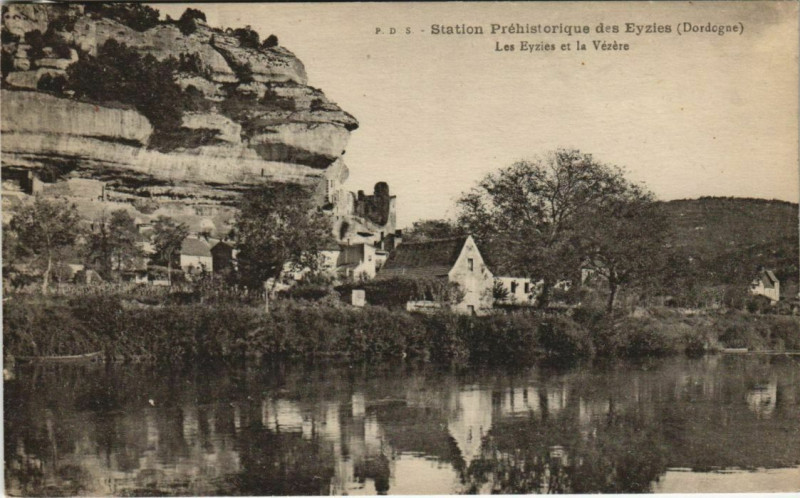 Carte postale ancienne Station Prehistorique des Eyzies - Les Eyzies et la Vezere aux Eyzies