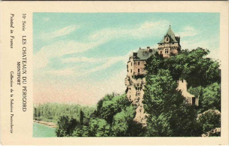 Carte postale ancienne Les Chateaux du Perigord - Montfort