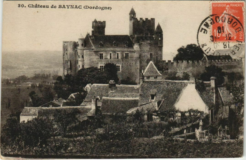Carte postale ancienne Chateau de Beynac - Chateau de Baynac