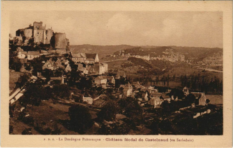 Carte postale ancienne Chateau Feodal de Castelnaud - En Sarladais