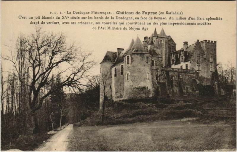 Carte postale ancienne Chateau de Fayrac - En Sarladais