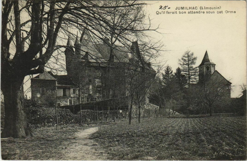 Carte postale ancienne Jumilhac - Qu'il Ferait Bon Attendre sous cet Orme - Scene