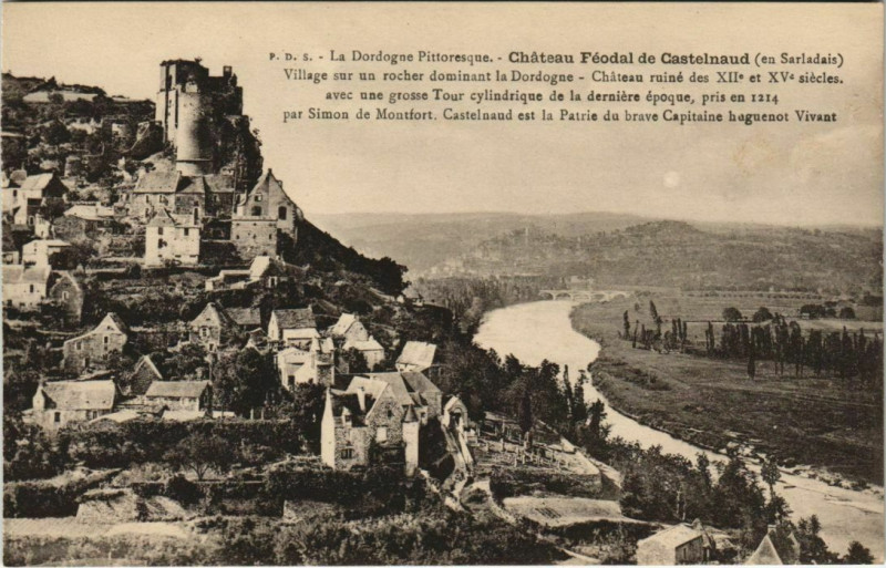 Carte postale ancienne Chateau Feodal de Castelnaud - En Sarladais