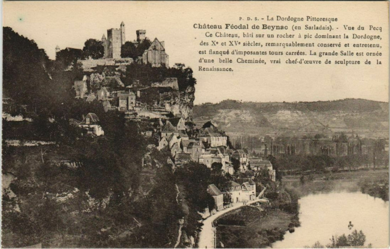 Carte postale ancienne Chateau Feodal de Beynac - En Sarladais