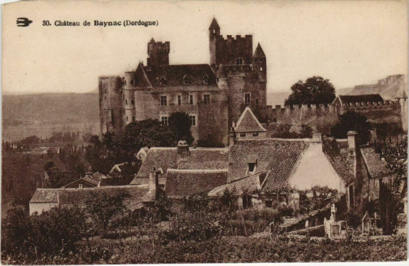 Carte postale ancienne Chateau de Beynac - Chateau de Baynac