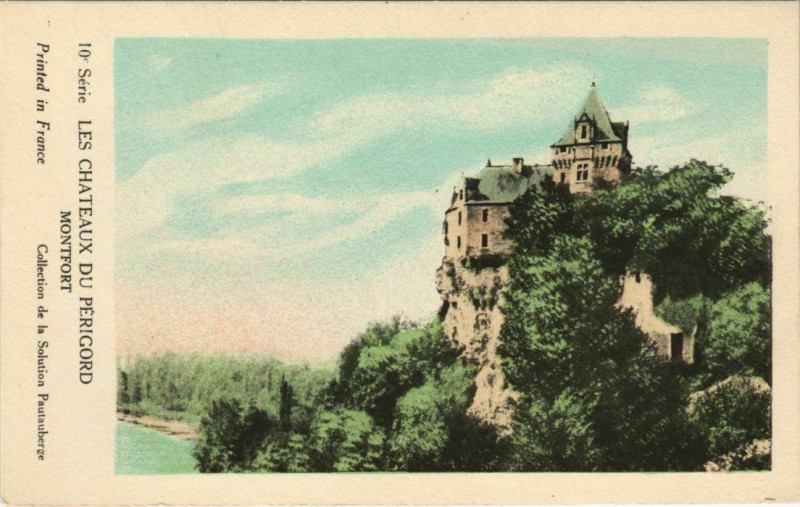 Carte postale ancienne Les Chateaux du Perigord - Montfort