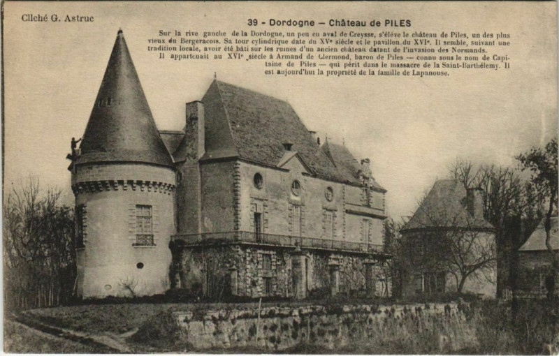 Carte postale ancienne Chateau de Piles