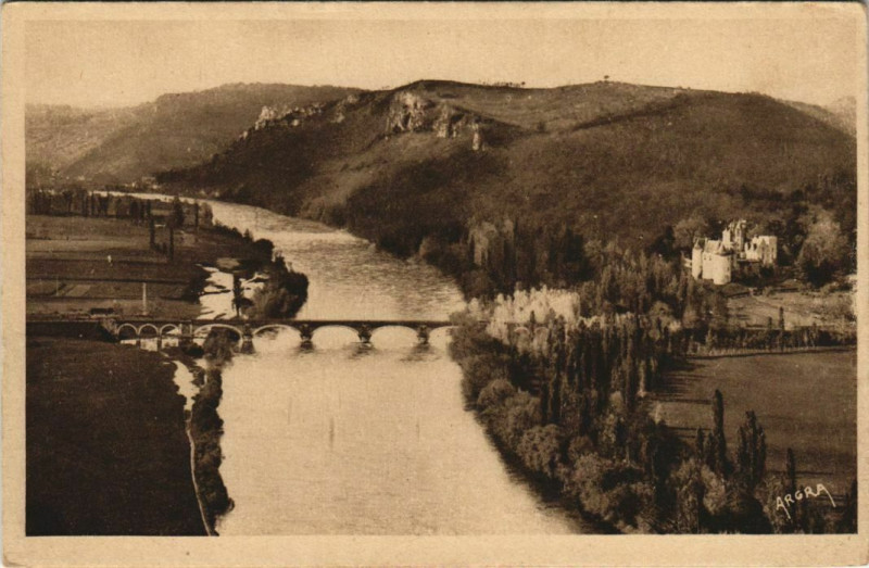Carte postale ancienne Beynac - Vue prise du Chateau de Beynac