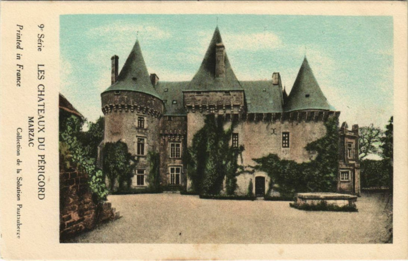 Carte postale ancienne Les Chateaux du Perigord - Marzac