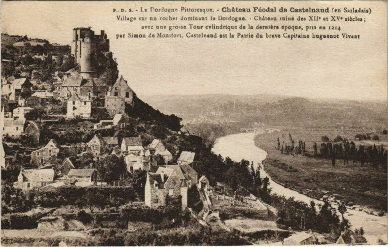 Carte postale ancienne Chateau Feodal de Castelnaud - En Sarladais
