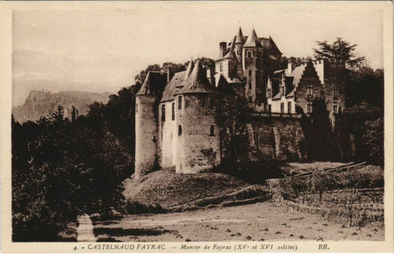 Carte postale ancienne Castelnaud Fayrac - Manoir de Fayrac