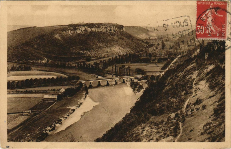 Carte postale ancienne Vallee du Ceou a Castelnaud - En Sarladais