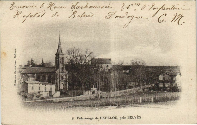 Carte postale ancienne Pelerinage de Capelou - pres Belves