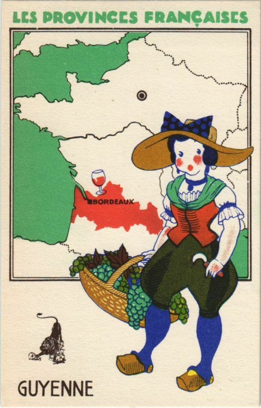Carte postale ancienne Les Provinces Francaises - La Guyenne