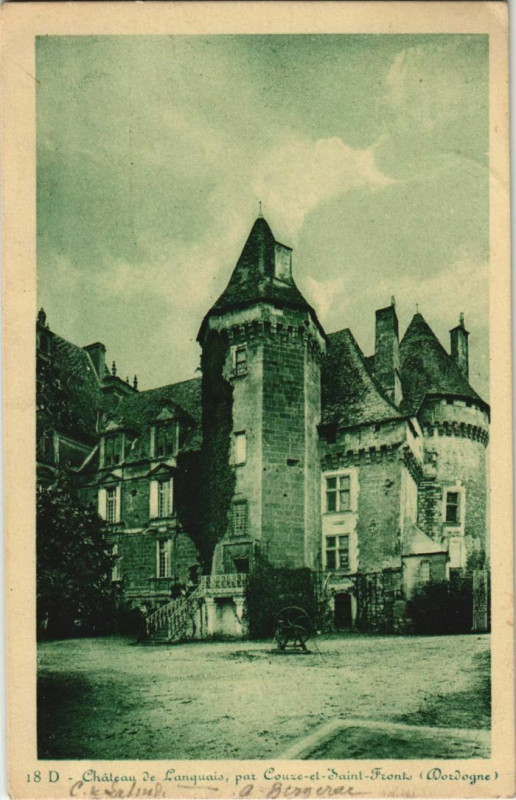 Carte postale ancienne Chateau de Lanquais - par Couze-et-Saint-Front à Lanquais